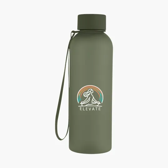 Morgan rPET Rubberized Bottle with Carry Strap, 20 oz — view 5