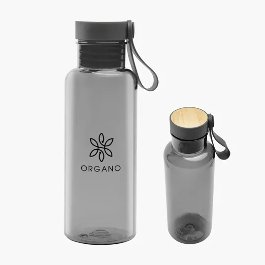 20 oz. rPET Bottle with Bamboo Accent Lid and Silicone Handle — view 7