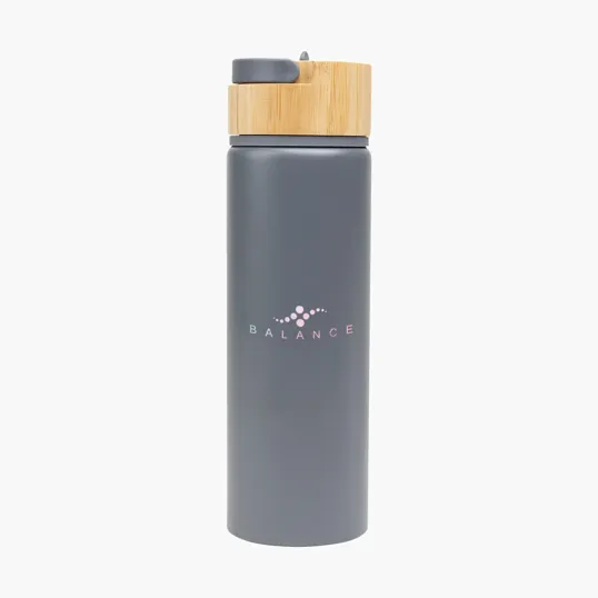 Ellis Recycled Aluminum Bottle with Bamboo Lid, 27 oz — view 3