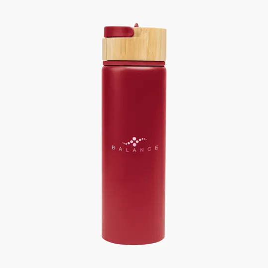 Ellis Recycled Aluminum Bottle with Bamboo Lid, 27 oz — view 5