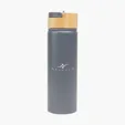 Ellis Recycled Aluminum Bottle with Bamboo Lid, 27 oz — view 3