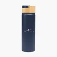 Ellis Recycled Aluminum Bottle with Bamboo Lid, 27 oz — view 4