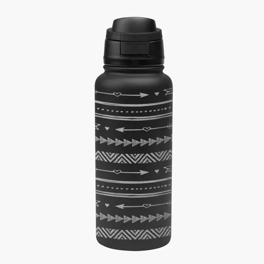 32 oz. Recycled Stainless Steel Bottle with Pop Sip Lid — view 2