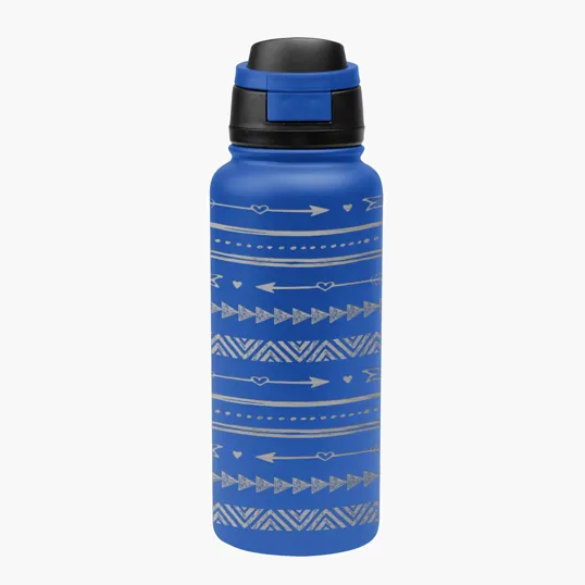 32 oz. Recycled Stainless Steel Bottle with Pop Sip Lid — view 4