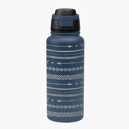 32 oz. Recycled Stainless Steel Bottle with Pop Sip Lid — view 6