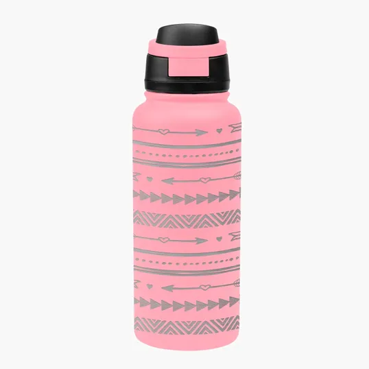 32 oz. Recycled Stainless Steel Bottle with Pop Sip Lid — view 8