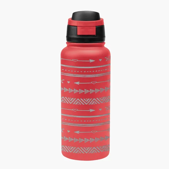 32 oz. Recycled Stainless Steel Bottle with Pop Sip Lid — view 9
