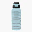 32 oz. Recycled Stainless Steel Bottle with Pop Sip Lid — view 3