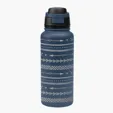 32 oz. Recycled Stainless Steel Bottle with Pop Sip Lid — view 6