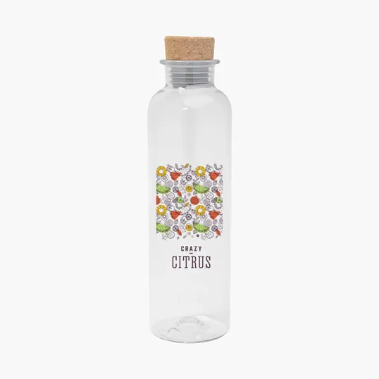 Maddie rPET Bottle with Cork Lid, 22 oz — view 4