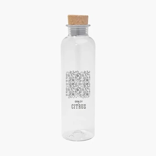 Maddie rPET Bottle with Cork Lid, 22 oz — view 9