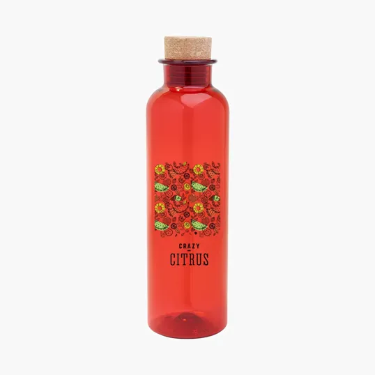 Maddie rPET Bottle with Cork Lid, 22 oz — view 6