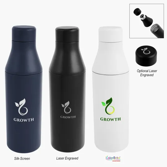 Branson Recycled Stainless Steel Bottle, 15 Oz. — view 5