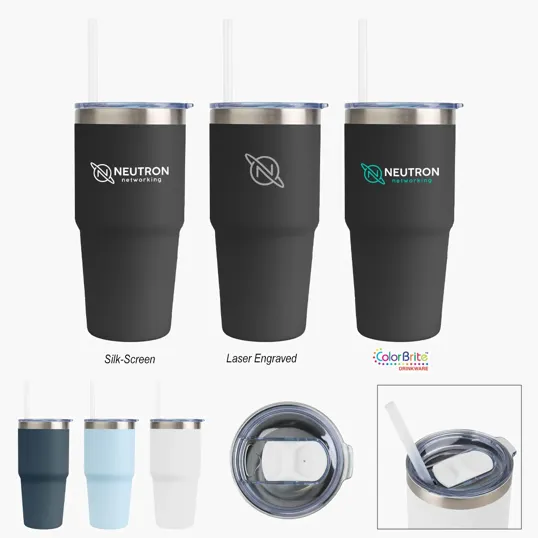 Brea Recycled Stainless Steel Tumbler, 14 Oz. — view 7