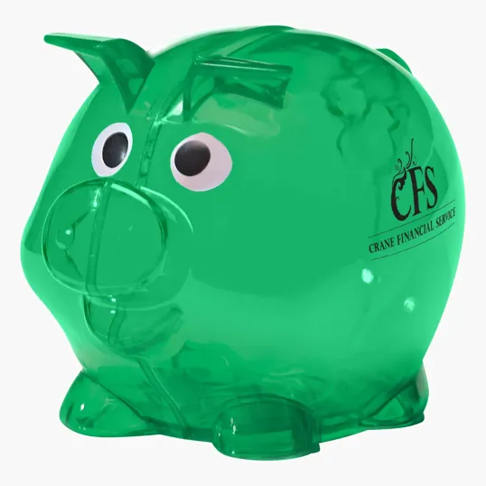 Mini Plastic Piggy Bank — view 2