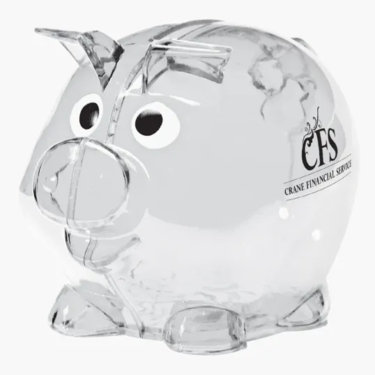 Mini Plastic Piggy Bank — view 4