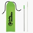 Stainless Steel Straw Kit with Silicone Tip and Travel Pouch — view 3