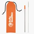 Stainless Steel Straw Kit with Silicone Tip and Travel Pouch — view 4