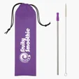 Stainless Steel Straw Kit with Silicone Tip and Travel Pouch — view 5