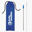 Stainless Steel Straw Kit with Silicone Tip and Travel Pouch — view 7