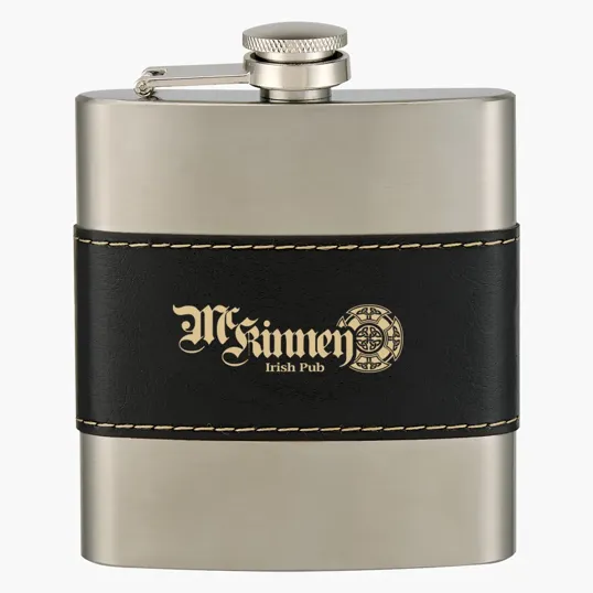 McCarty Stainless Steel Flask, 6 oz. — view 2