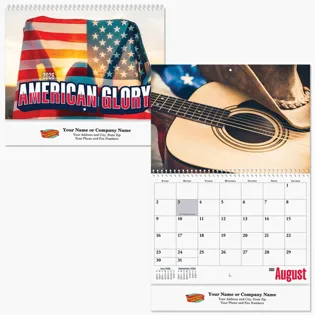 Picture For Full Color American Glory Spiral Wall Calendar