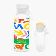 20 oz. Full Color Cade rPET Bottle with Bamboo Accent Lid — view 2