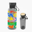 20 oz. Full Color Cade rPET Bottle with Bamboo Accent Lid — view 4