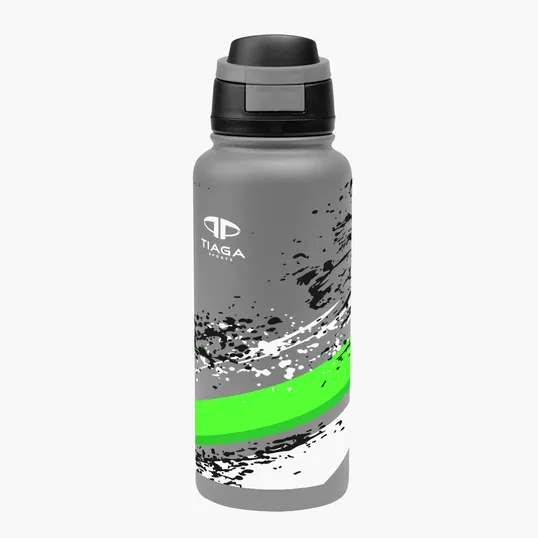 32 oz. Recycled Stainless Steel Bottle with Pop Sip Lid — view 5