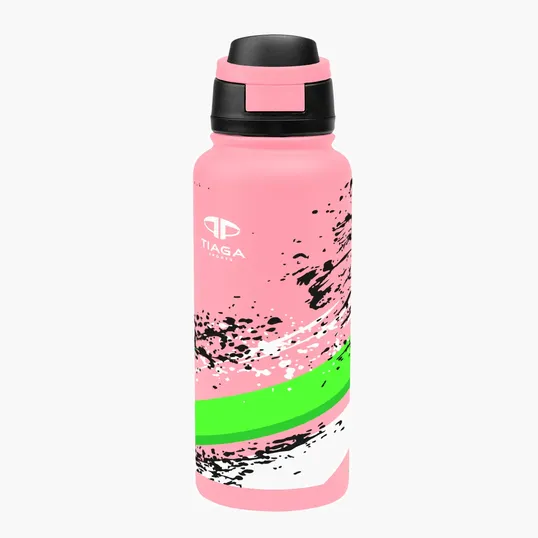 32 oz. Recycled Stainless Steel Bottle with Pop Sip Lid — view 8