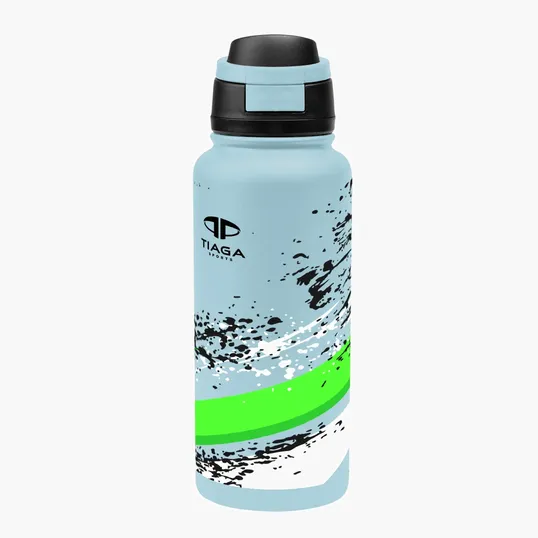 32 oz. Recycled Stainless Steel Bottle with Pop Sip Lid — view 3