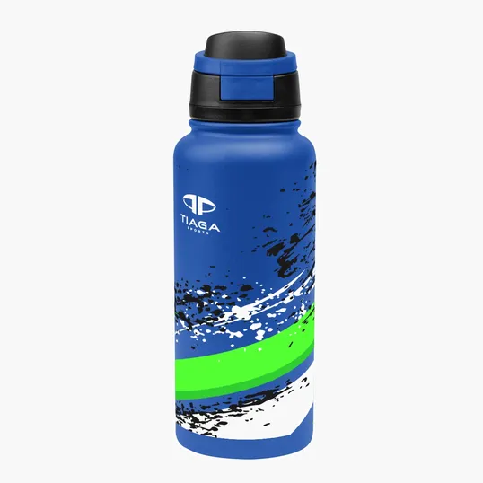 32 oz. Recycled Stainless Steel Bottle with Pop Sip Lid — view 4