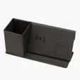 Wireless Charging Desk Organizer With Dry Erase Board — view 3