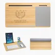 Bamboo Laptop Desk with Device Ledge — view 2