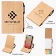 Bamboo Desk Jotter with Phone Stand