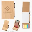 Bamboo Desk Jotter with Phone Stand — view 2