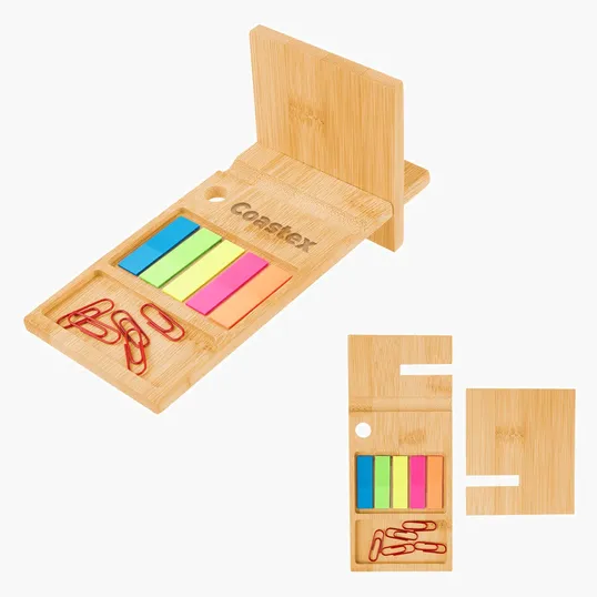 Bamboo Phone Holder with Sticky Flags