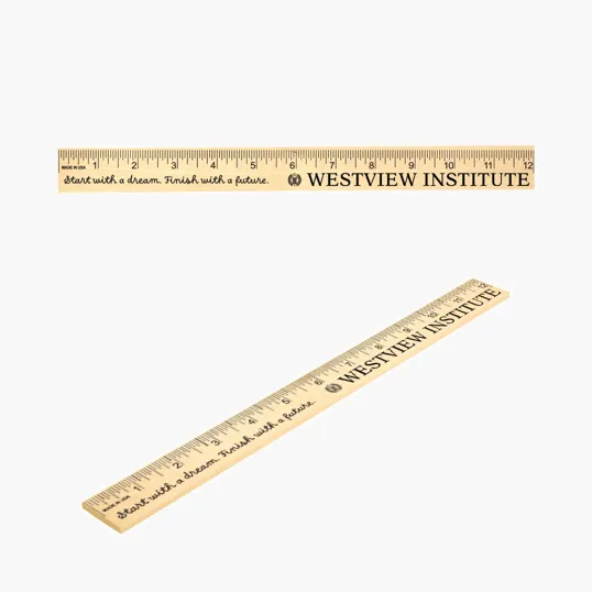 12" Natural Basswood Ruler