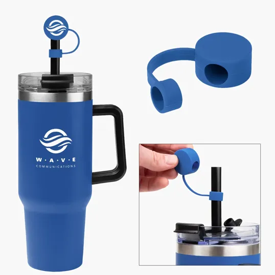 Intrepid Recycled Stainless Steel Tumbler with Straw Topper Kit