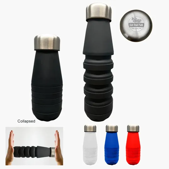 16 Oz. Collapsible Silicone Swiggy Bottle