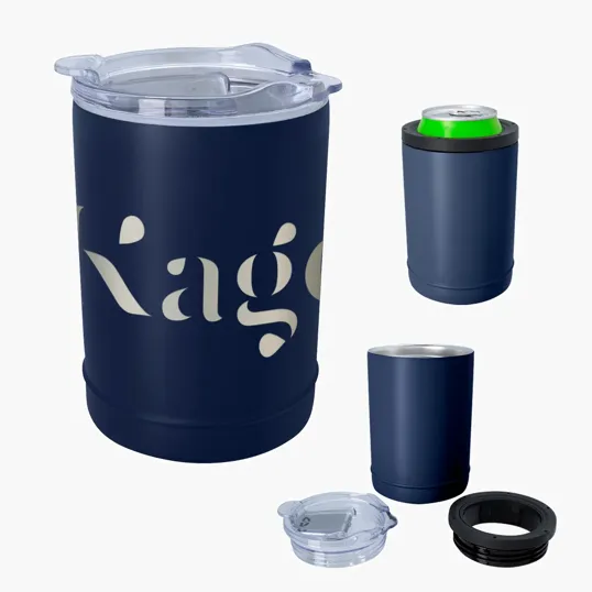 2-In-1 Full Laser Copper Insulated Beverage Holder and Tumbler — view 3