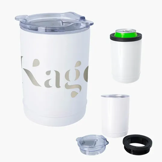 2-In-1 Full Laser Copper Insulated Beverage Holder and Tumbler — view 4