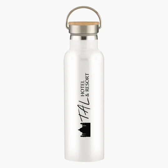 Tipton Recycled Stainless Steel Bottle with Bamboo Lid, 21 oz — view 14
