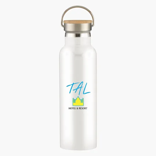 Tipton Recycled Stainless Steel Bottle with Bamboo Lid, 21 oz