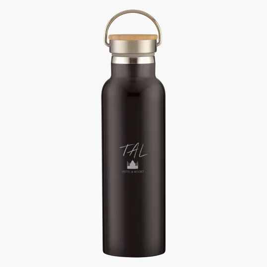 Tipton Recycled Stainless Steel Bottle with Bamboo Lid, 21 oz — view 7