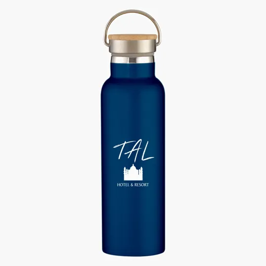 Tipton Recycled Stainless Steel Bottle with Bamboo Lid, 21 oz — view 10