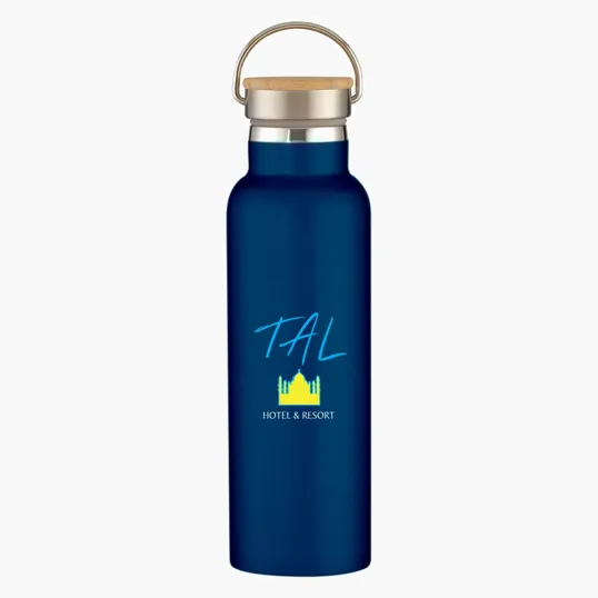 Tipton Recycled Stainless Steel Bottle with Bamboo Lid, 21 oz — view 11