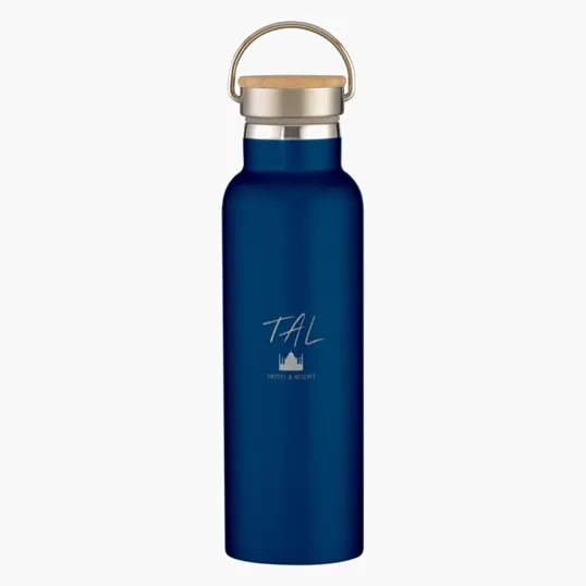 Tipton Recycled Stainless Steel Bottle with Bamboo Lid, 21 oz — view 12
