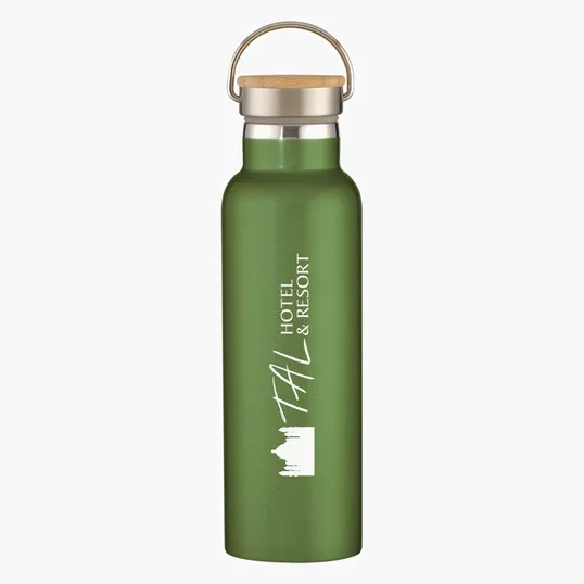 Tipton Recycled Stainless Steel Bottle with Bamboo Lid, 21 oz — view 19