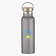 Tipton Recycled Stainless Steel Bottle with Bamboo Lid, 21 oz — view 4